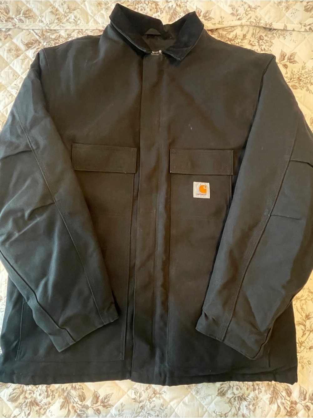 Carhartt Black Men's Field Jacket with Logo Patch